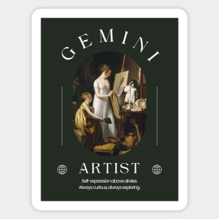 Gemini Artist - Astrology Art History 3 Sticker